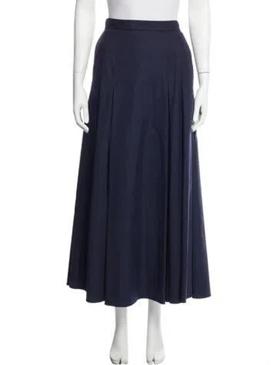 Pre-owned Carolina Herrera Midi Length Skirt In Blue