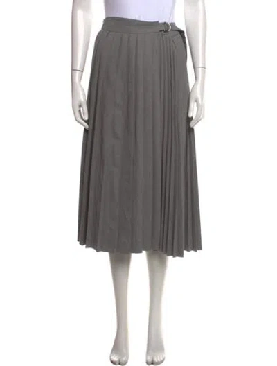 Pre-owned Carolina Herrera Midi Length Skirt In Grey