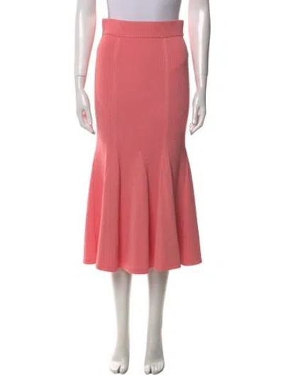 Pre-owned Carolina Herrera Midi Length Skirt In Pink