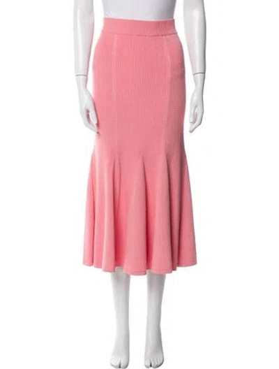 Pre-owned Carolina Herrera Midi Length Skirt In Pink