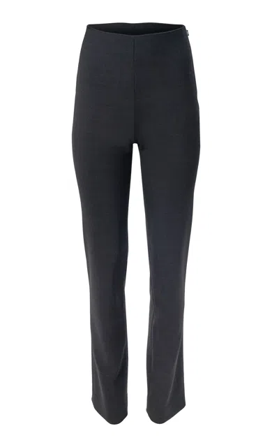Carolina Herrera Mid-rise Bi-stretch Wool Tailoring Cigarette Pants In Blue