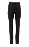 Carolina Herrera Mid-rise Bi-stretch Wool Tailoring Straight-leg Pants In Black