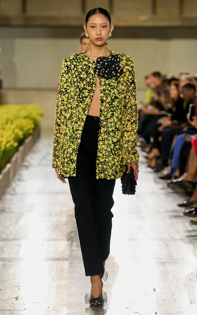 Carolina Herrera Mid-rise Denim Straight-leg Jeans In Multi