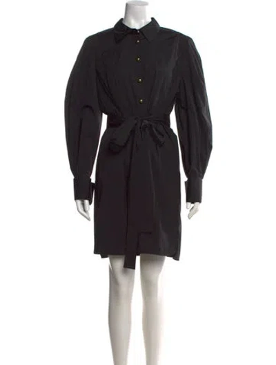 Pre-owned Carolina Herrera Mini Dress In Black
