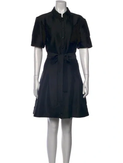 Pre-owned Carolina Herrera Mini Dress In Blue