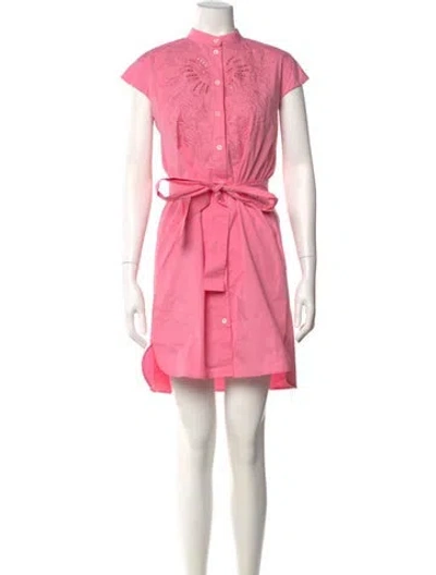 Pre-owned Carolina Herrera Mini Dress In Pink