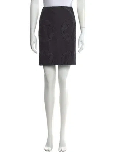Pre-owned Carolina Herrera Mini Skirt In Black