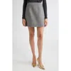 Carolina Herrera Virgin Wool Mini Skirt In Gray