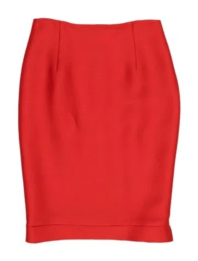 Pre-owned Carolina Herrera Mini Skirt In Orange