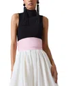 Carolina Herrera Mock Neck Top In Black