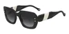 Carolina Herrera Her 0186/s 80s-9o 52 Women's Sunglasses - Black & White Frame, Grey Gradient Lenses