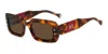Carolina Herrera Her 0187/s O63-70 50 Women's Sunglasses - Havana Red Frame, Brown Lenses