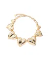 Carolina Herrera Molded Heart Necklace In Yellow