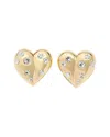 Carolina Herrera Molded Heart Stud Clip-on Earrings In Multi