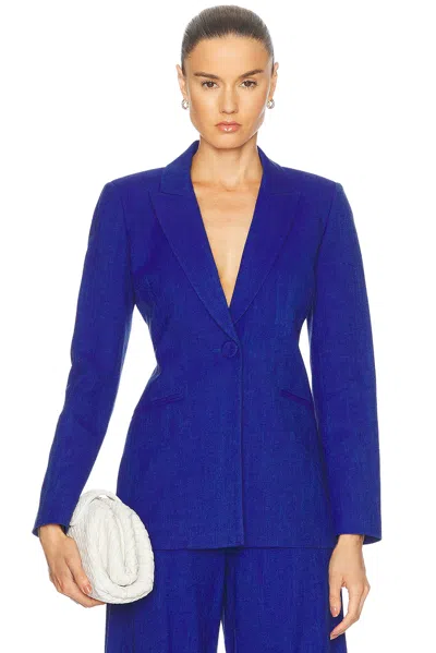 Carolina Herrera Notch Lapel Blazer In Ultramarine