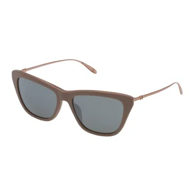Carolina Herrera Ny Gray Acetate Sunglasses In Brown