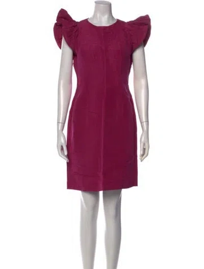 Pre-owned Carolina Herrera Nylon Mini Dress In Purple