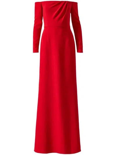 CAROLINA HERRERA OFF-SHOULDER DRAPED DRESS