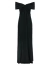 Carolina Herrera Off-shoulder Gown Dress In Black