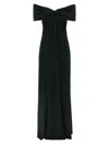 Carolina Herrera Off-shoulder Draped Gown In Black