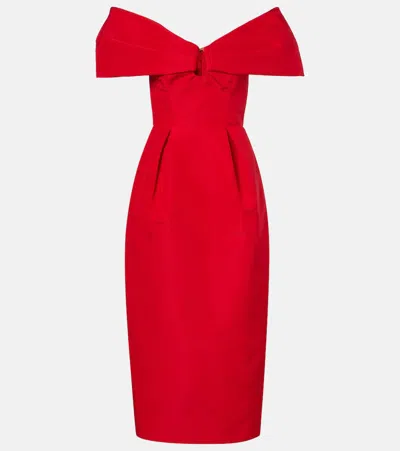 Carolina Herrera Off-shoulder Silk Maxi Dress