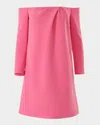Carolina Herrera Off The Shoulder Minidress In Happy Pink