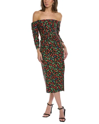 Carolina Herrera Off-the-shoulder Dress In Multi