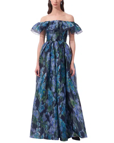 CAROLINA HERRERA CAROLINA HERRERA OFF-THE-SHOULDER RUFFLED A-LINE GOWN