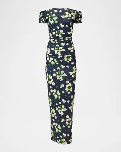 Carolina Herrera Women's Cabana Floral Off-the-shoulder Gathered Maxi Dress In Multi