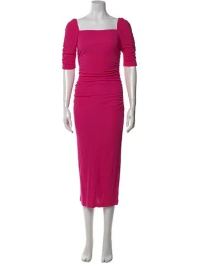 Pre-owned Carolina Herrera Off-the-shoulder Midi Length Dress W/ Tags In Pink