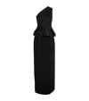 Carolina Herrera One-shoulder Column Gown In Black