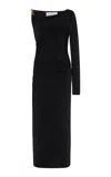 Carolina Herrera One-shoulder Matte Jersey  Dress In Black