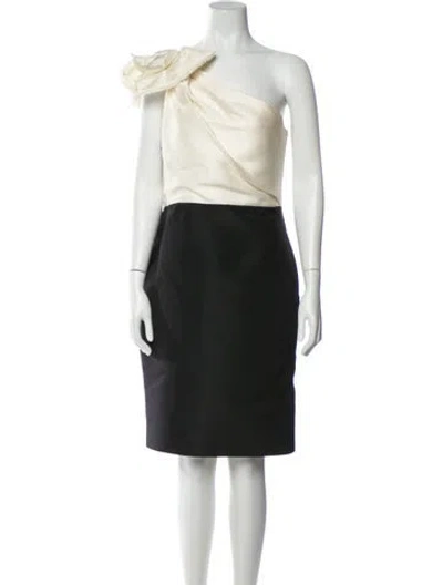 Pre-owned Carolina Herrera One-shoulder Knee-length Dress
