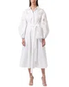 Carolina Herrera Open Front Balloon Sleeve Midi Dress