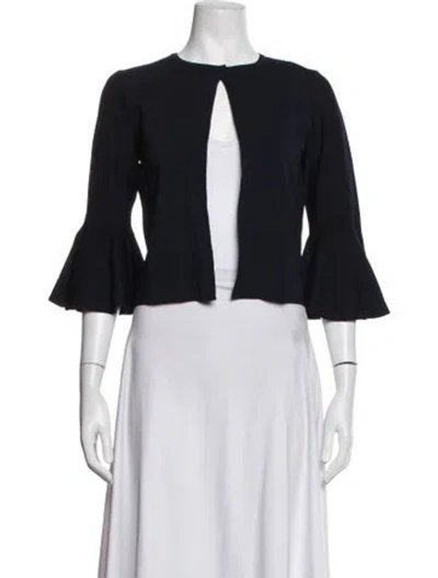 Pre-owned Carolina Herrera Open Front Sweater W/ Tags In Black