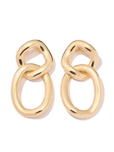 Carolina Herrera Oversize Chain Link Earrings In Gold