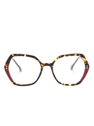 Carolina Herrera Oversize-frame Glasses In Brown