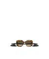 Carolina Herrera 53mm Gradient Rectangular Sunglasses With Removable Chain