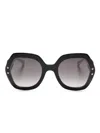 Carolina Herrera Sonnenbrille Mit Oversized-gestell In Schwarz