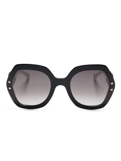 Carolina Herrera Sonnenbrille Mit Oversized-gestell In Schwarz