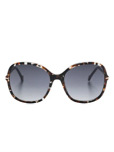 Carolina Herrera Oversize-frame Sunglasses In Schwarz
