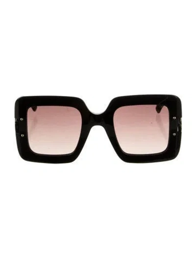 Pre-owned Carolina Herrera Oversize Gradient Sunglasses In Brown
