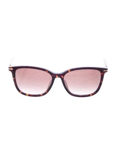 Pre-owned Carolina Herrera Oversize Gradient Sunglasses In Brown