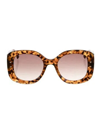 Pre-owned Carolina Herrera Oversize Gradient Sunglasses In Brown