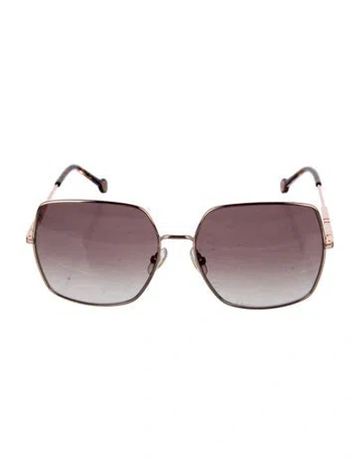 Pre-owned Carolina Herrera Oversize Gradient Sunglasses In Multi