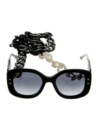 Pre-owned Carolina Herrera Oversize Gradient Sunglasses In Multicolor