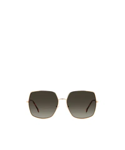 Carolina Herrera Oversize Square-frame Eyeglasses In Gold
