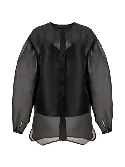 Carolina Herrera Oversized Blouse In Black