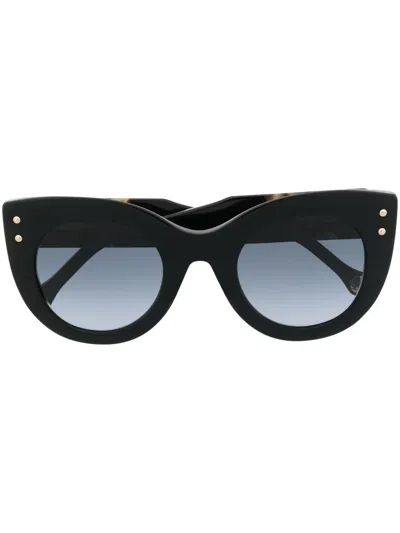 Carolina Herrera Oversized Cat-eye Sunglasses In Black