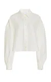 Carolina Herrera Oversized Cotton Shirt In White